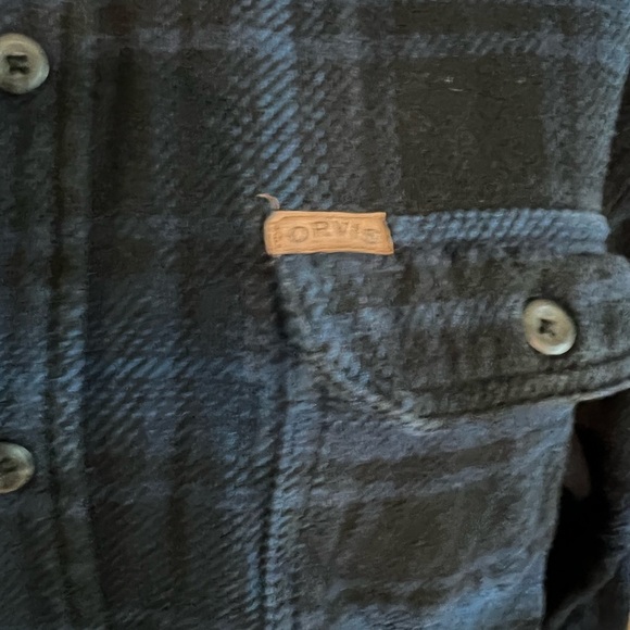 Orvis Navy Plaid Men's Shirt Jacket - Picture 3 of 6